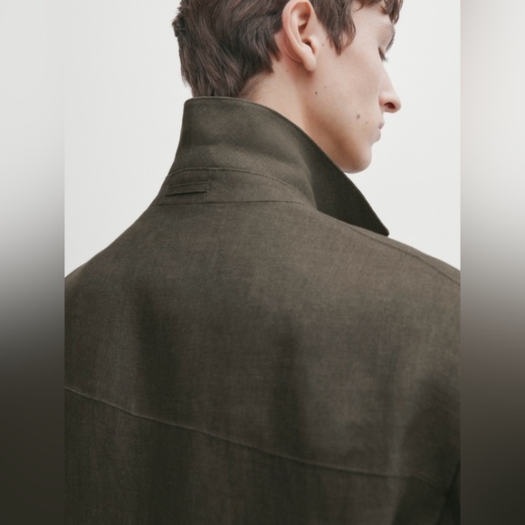 Massimo Dutti linen co-ord overshirt for men - Picture 2 of 9